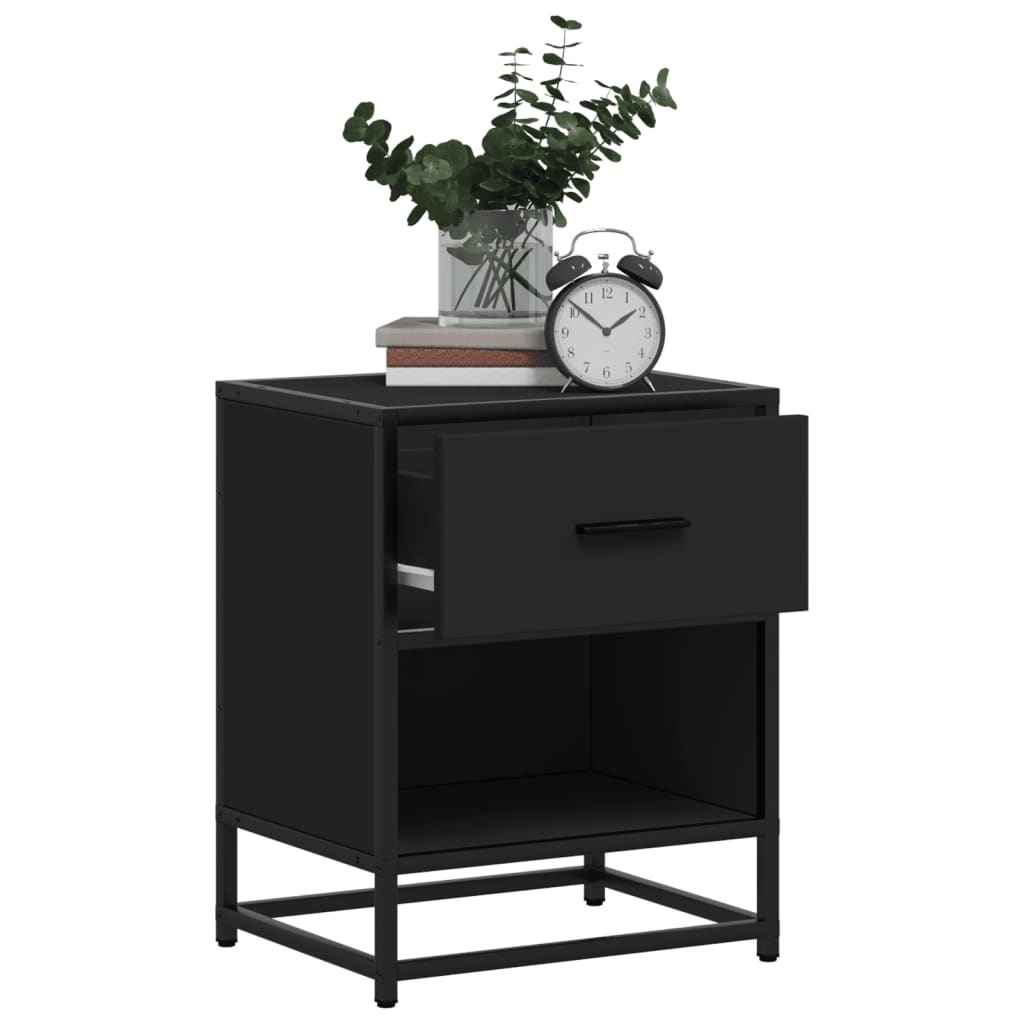 Tables de chevet 2 pcs. Noir 40x31x50 cm en bois