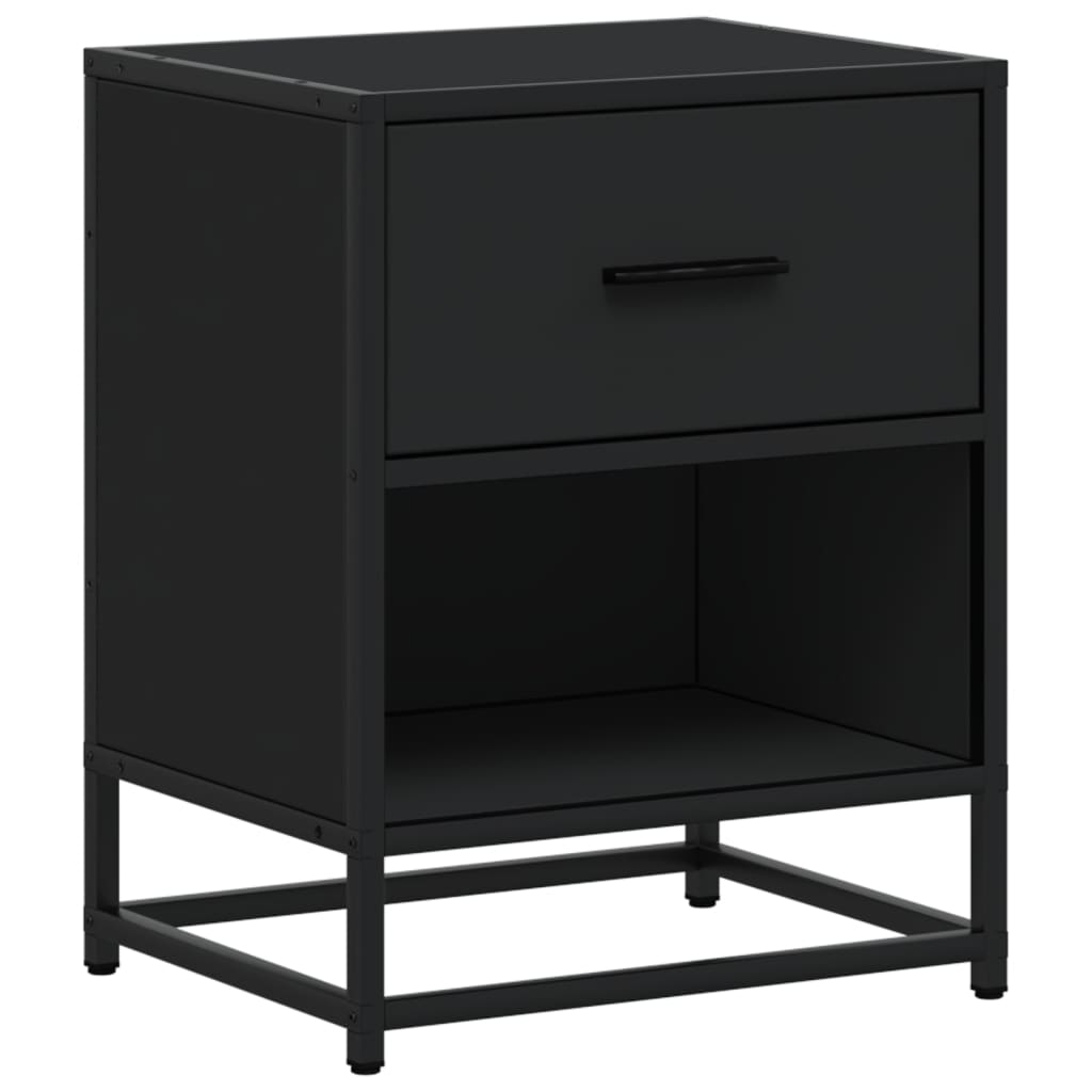 Tables de chevet 2 pcs. Noir 40x31x50 cm en bois