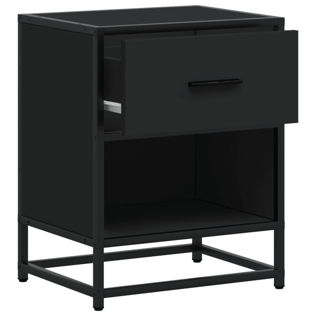 Tables de chevet 2 pcs. Noir 40x31x50 cm en bois
