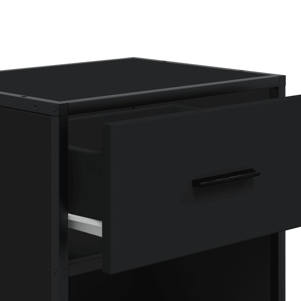 Tables de chevet 2 pcs. Noir 40x31x50 cm en bois