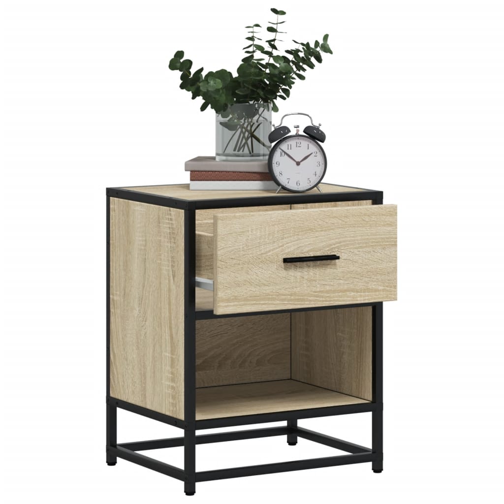 Table de chevet chêne Sonoma 40x31x50 cm en bois