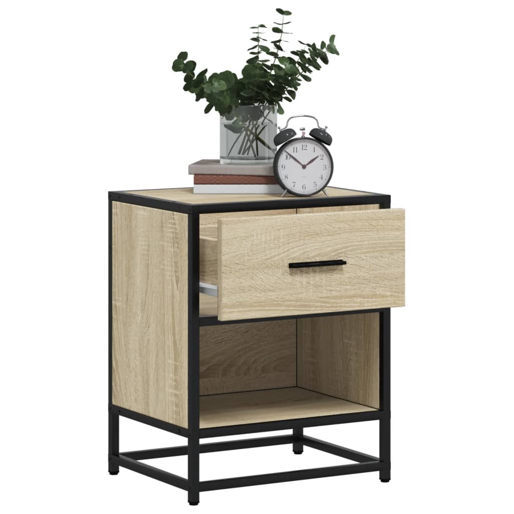 Tables de chevet 2 pcs. Chêne Sonoma 40x31x50 cm matériau bois
