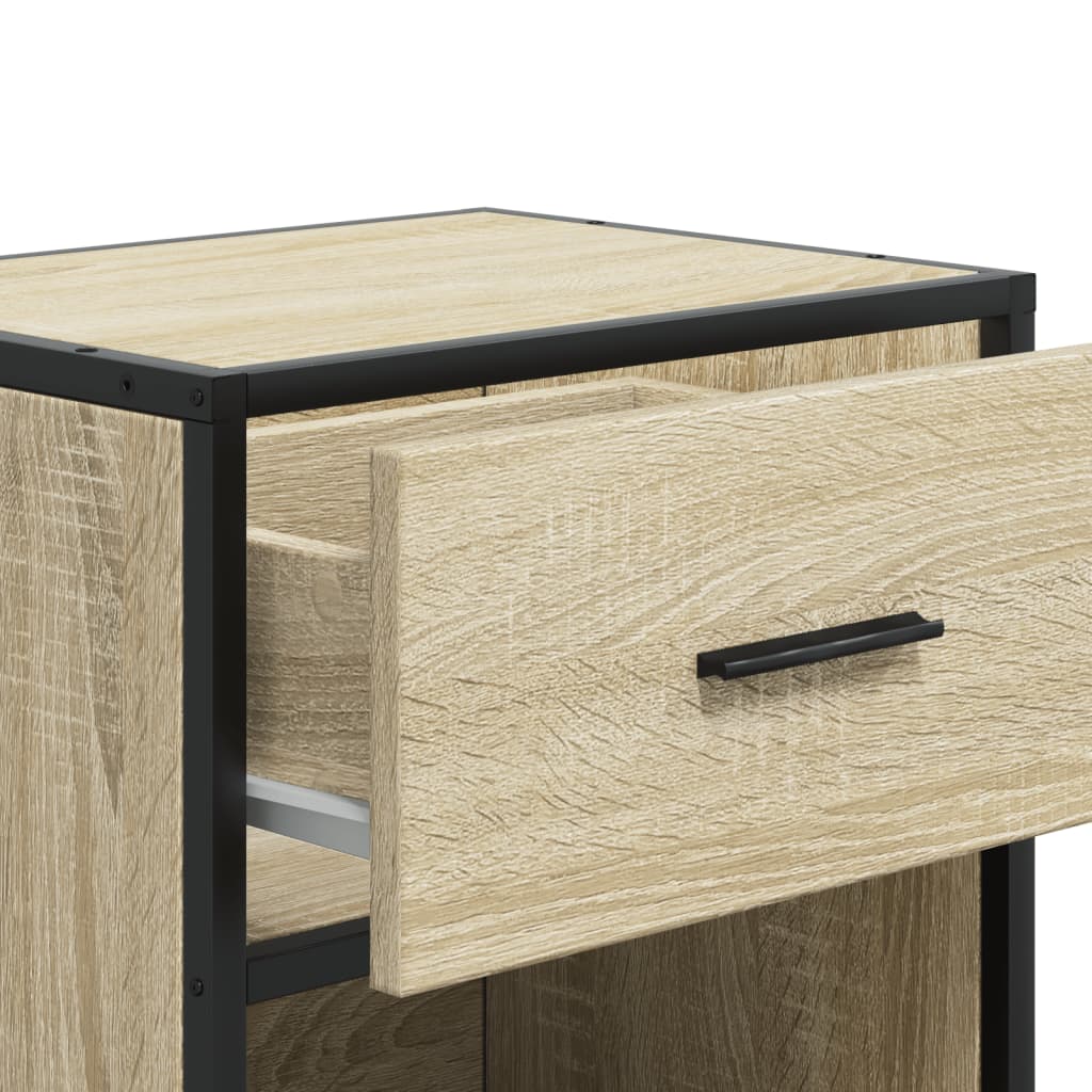 Tables de chevet 2 pcs. Chêne Sonoma 40x31x50 cm matériau bois