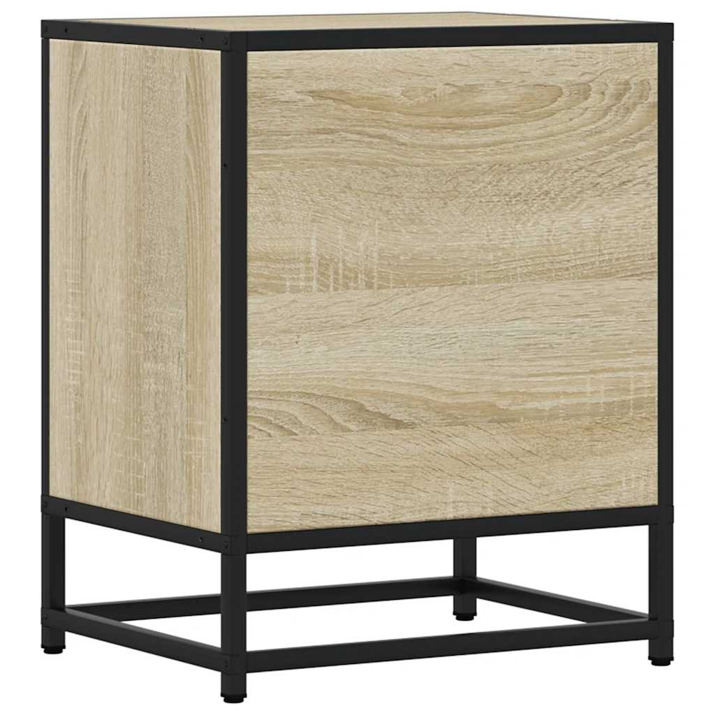 Table de chevet en chêne Sonoma 40x31x50 cm en bois et métal