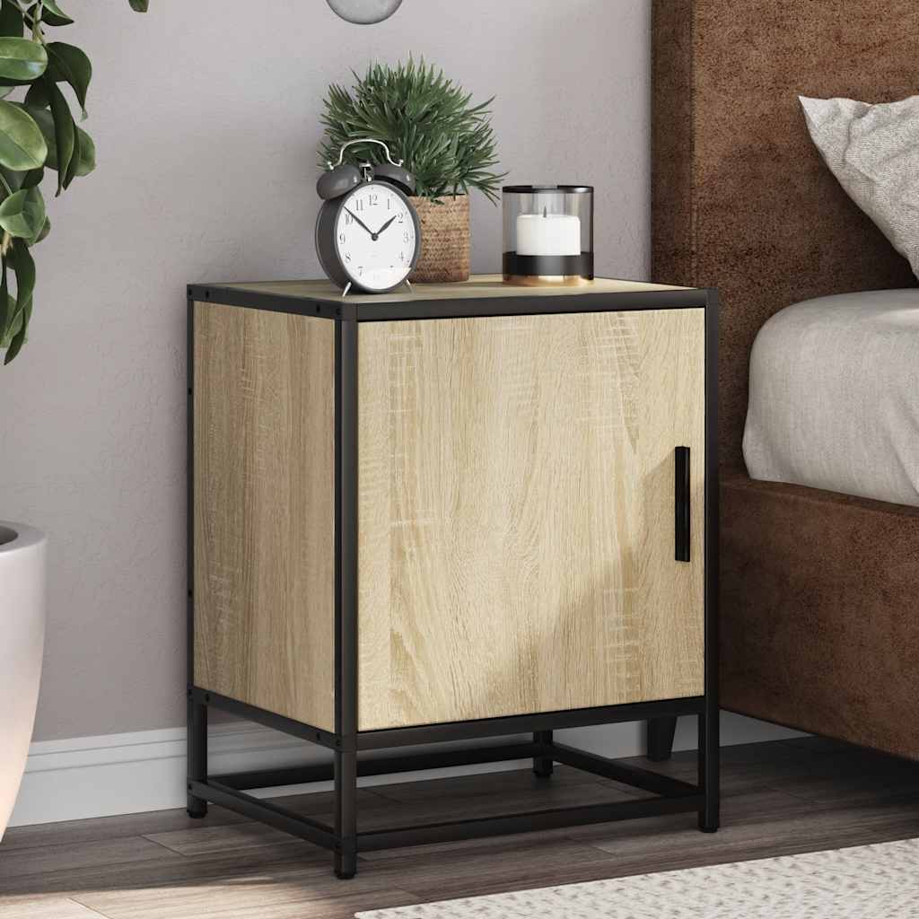 Table de chevet en chêne Sonoma 40x31x50 cm en bois et métal