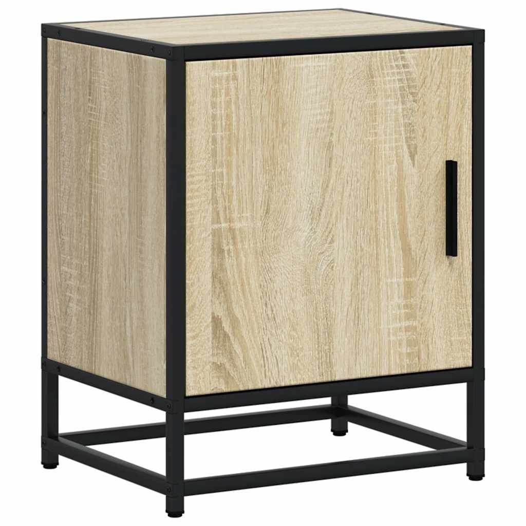 Tables de chevet, lot de 2, chêne Sonoma, 40 x 31 x 50 cm, bois, métal