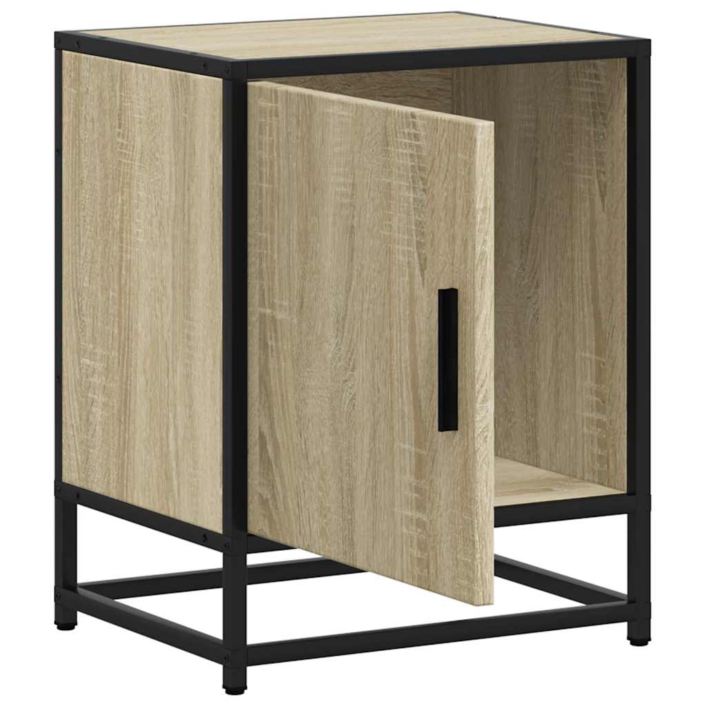 Tables de chevet, lot de 2, chêne Sonoma, 40 x 31 x 50 cm, bois, métal