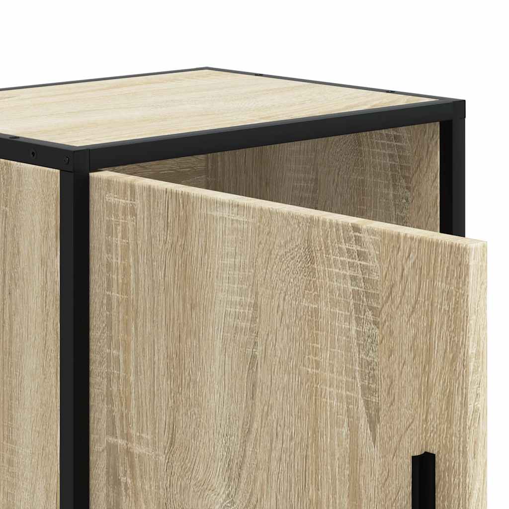 Tables de chevet, lot de 2, chêne Sonoma, 40 x 31 x 50 cm, bois, métal