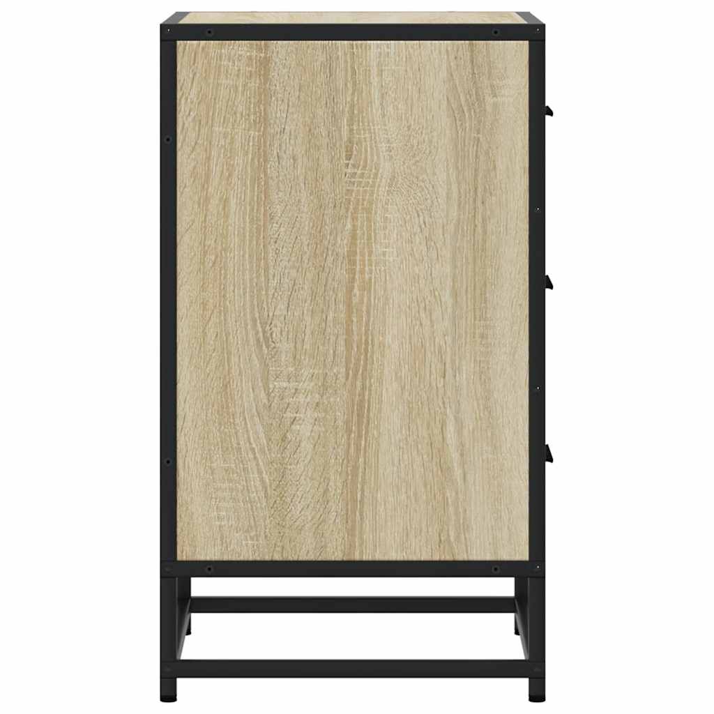Table de chevet en chêne Sonoma 40x34,5x60 cm, matériau bois et métal