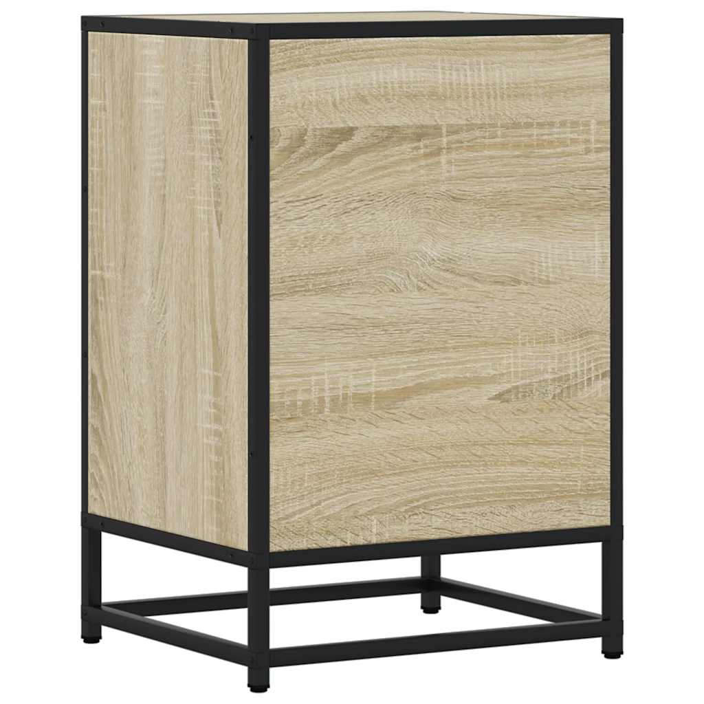 Table de chevet en chêne Sonoma 40x34,5x60 cm, matériau bois et métal
