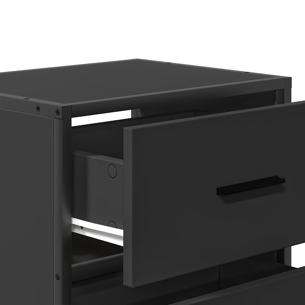 Wall-mounted bedside table black 40x31x39.5 cm