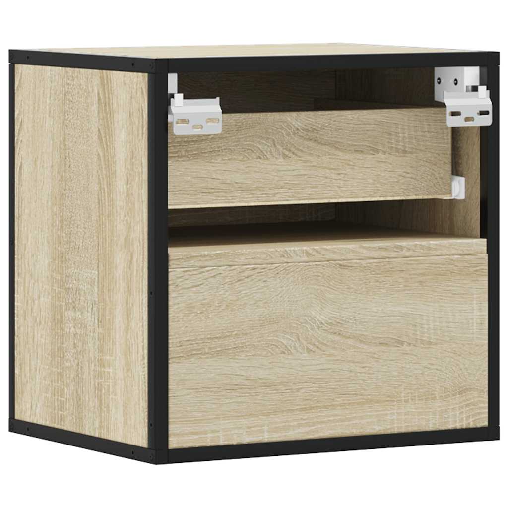 Wall-mounted bedside table Sonoma oak 40x31x39.5 cm