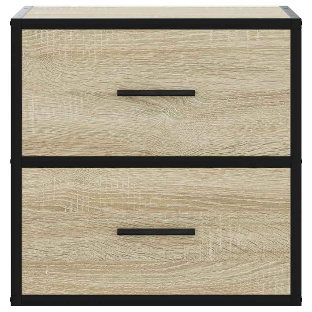 Wall-mounted bedside tables, 2 pieces, Sonoma oak, 40 x 31 x 39.5 cm