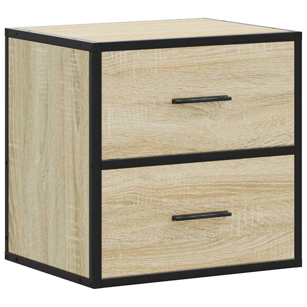 Wall-mounted bedside tables, 2 pieces, Sonoma oak, 40 x 31 x 39.5 cm