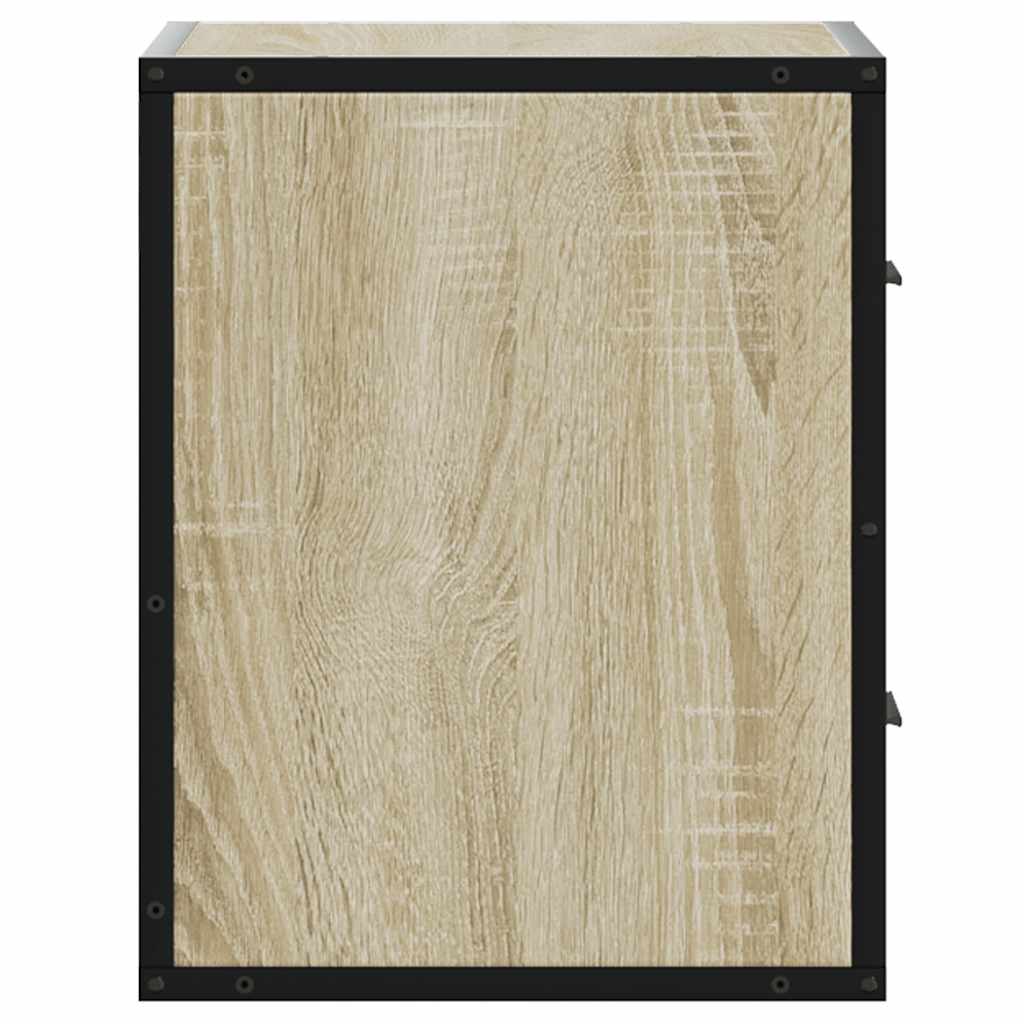 Wall-mounted bedside tables, 2 pieces, Sonoma oak, 40 x 31 x 39.5 cm