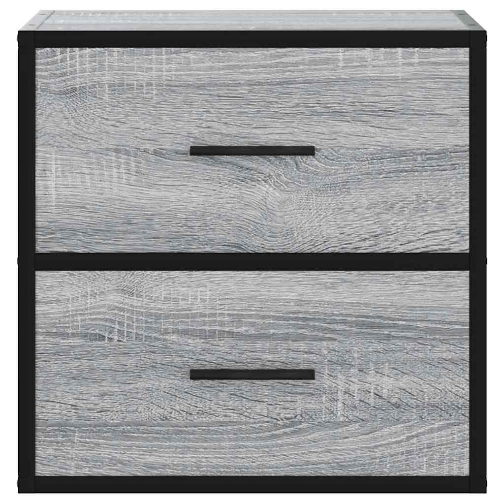 Wall-mounted bedside table, gray Sonoma, 40x31x39.5 cm