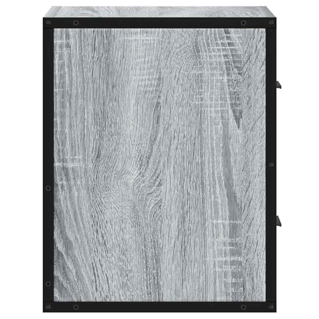 Wall-mounted bedside table, gray Sonoma, 40x31x39.5 cm