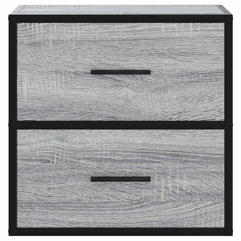 Wall-mounted bedside tables, 2 pieces, Sonoma gray, 40 x 31 x 39.5 cm