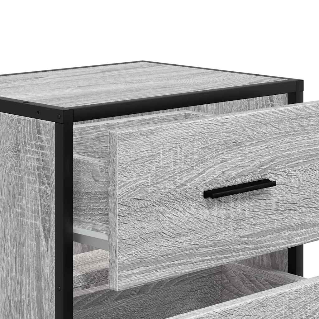 Wall-mounted bedside tables, 2 pieces, Sonoma gray, 40 x 31 x 39.5 cm