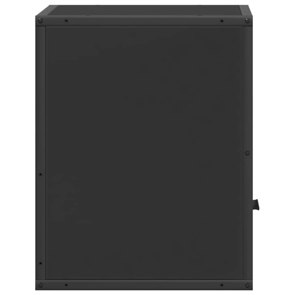 Wall-mounted bedside tables, 2 pieces, black, 40 x 31 x 39.5 cm