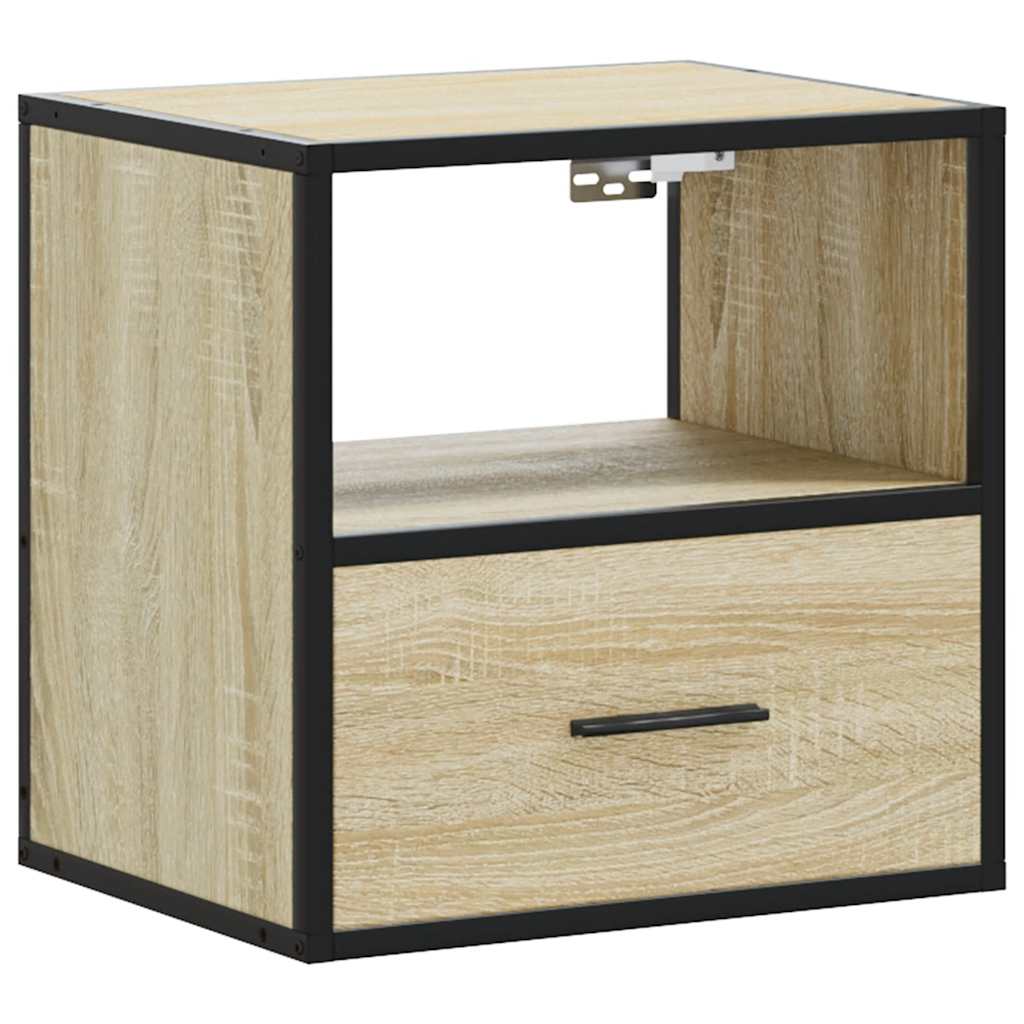 Wall-mounted bedside table Sonoma oak 40x31x39.5 cm