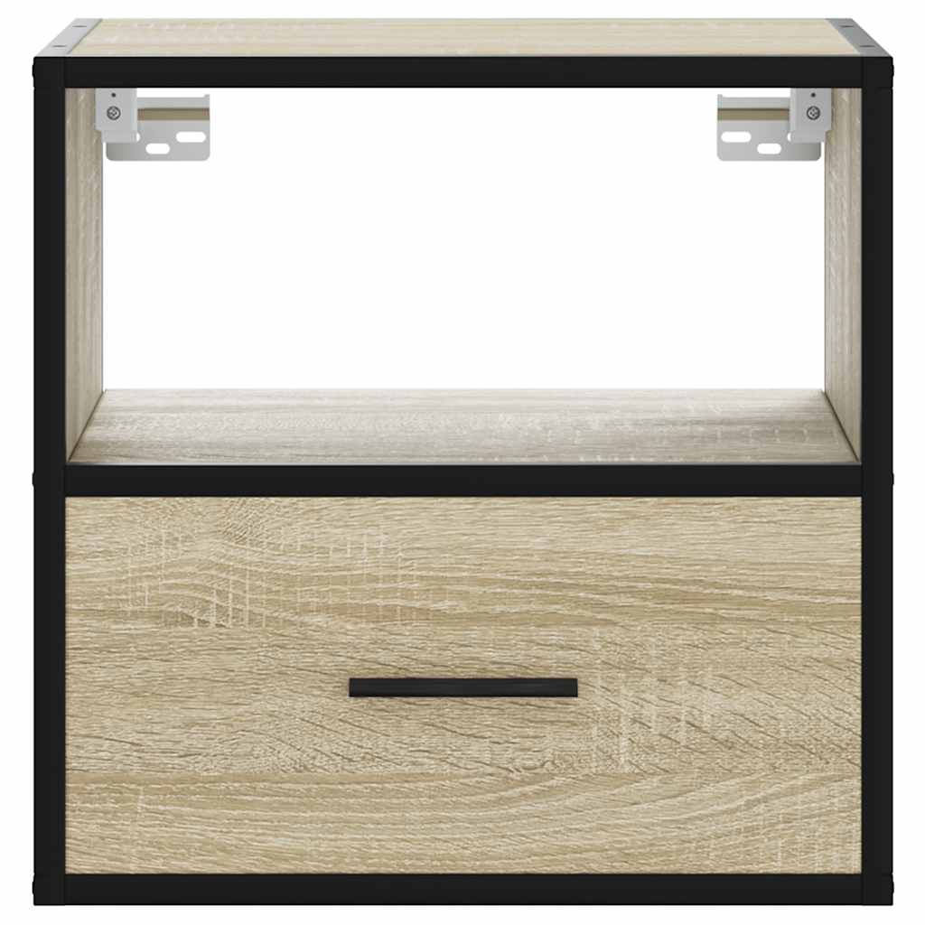 Wall-mounted bedside table Sonoma oak 40x31x39.5 cm