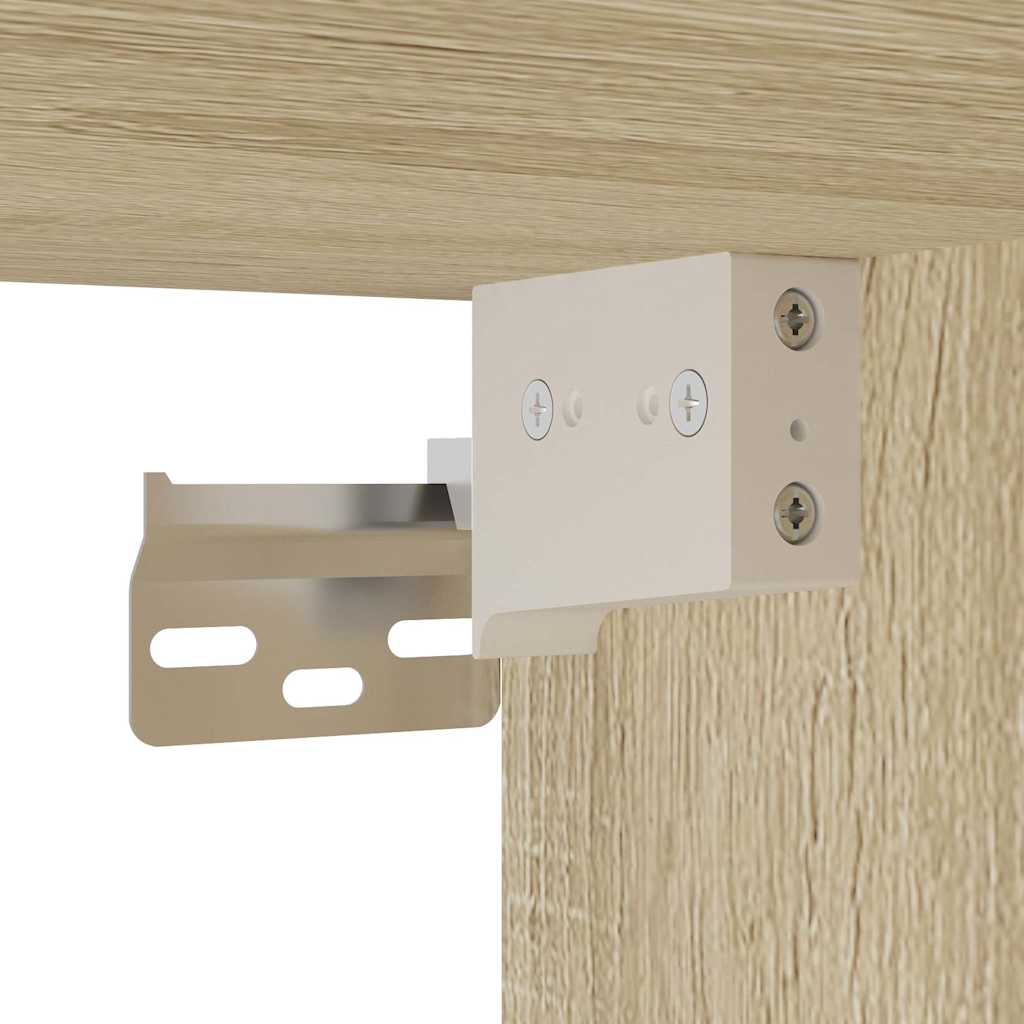 Wall-mounted bedside tables, 2 pieces, Sonoma oak, 40 x 31 x 39.5 cm