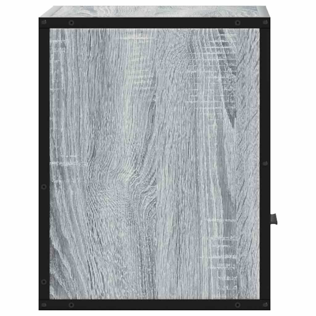 Wall-mounted bedside table, gray Sonoma, 40x31x39.5 cm
