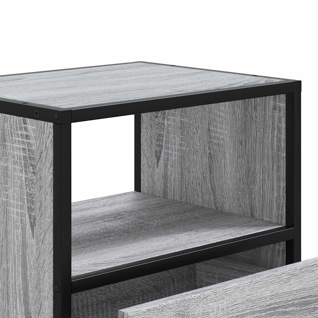 Wall-mounted bedside tables, 2 pieces, Sonoma gray, 40 x 31 x 39.5 cm