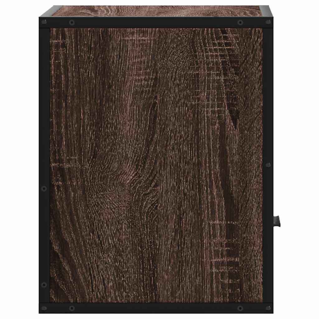 Wall-mounted bedside tables, 2 pieces, brown oak look, 40 x 31 x 39.5 cm