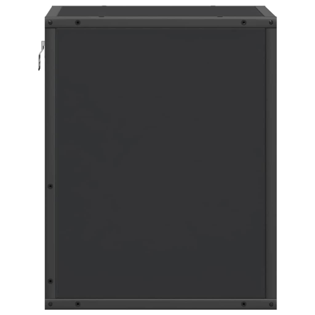 Wall-mounted bedside table black 40x31x39.5 cm