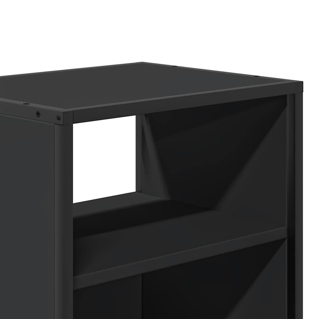 Wall-mounted bedside table black 40x31x39.5 cm