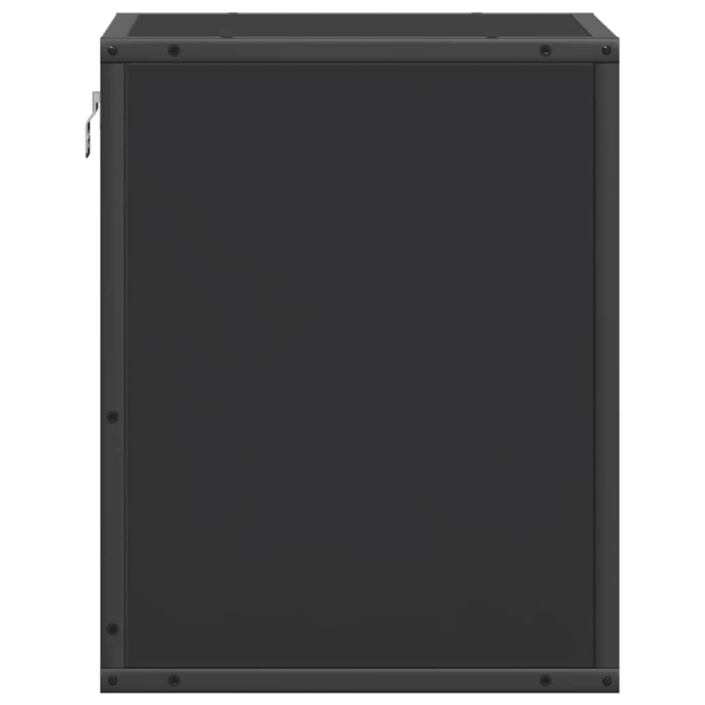 Wall-mounted bedside tables, 2 pieces, black, 40 x 31 x 39.5 cm