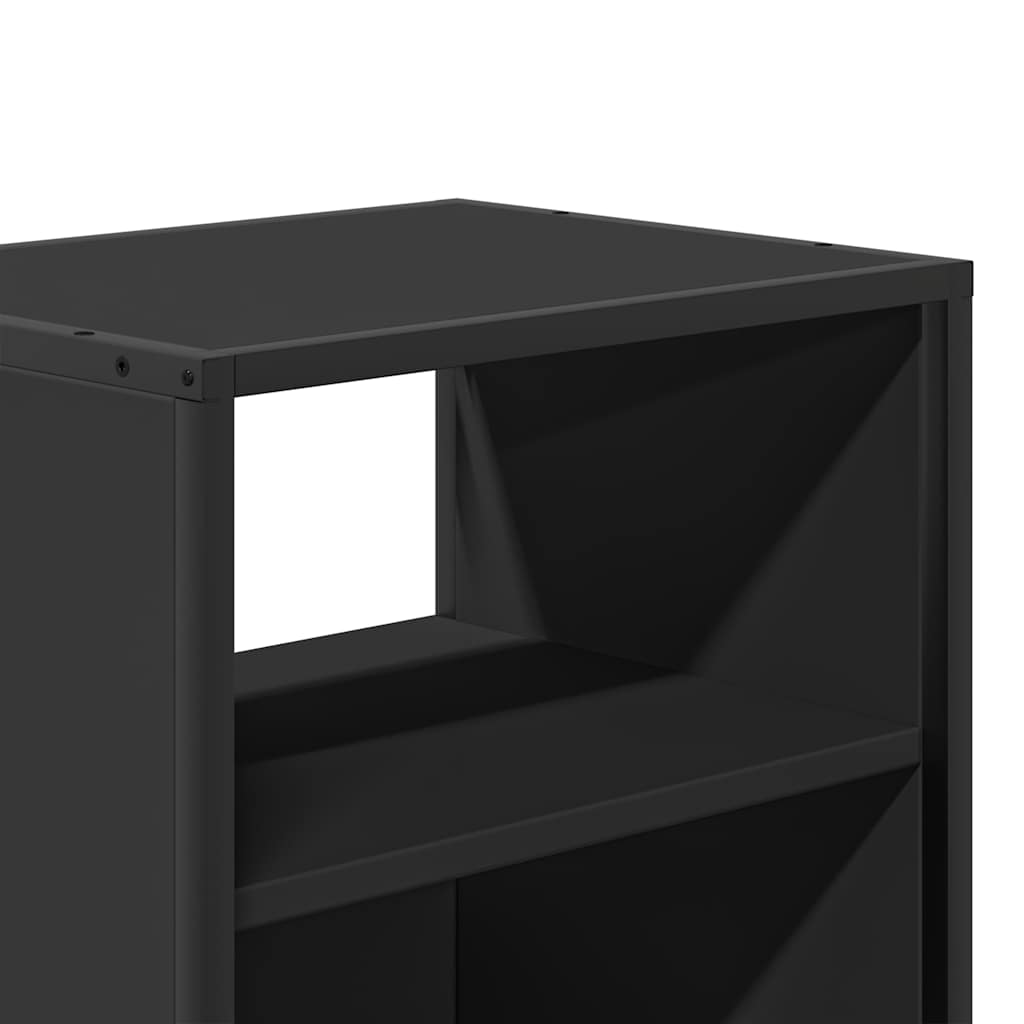 Wall-mounted bedside tables, 2 pieces, black, 40 x 31 x 39.5 cm