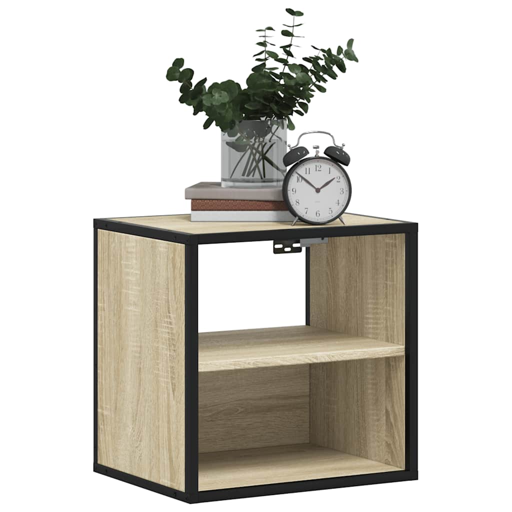 Wall-mounted bedside table Sonoma oak 40x31x39.5 cm