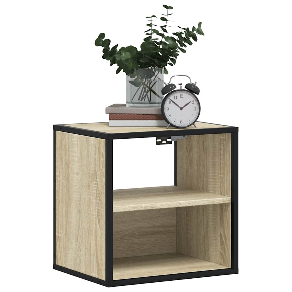 Wall-mounted bedside tables, 2 pieces, Sonoma oak, 40 x 31 x 39.5 cm