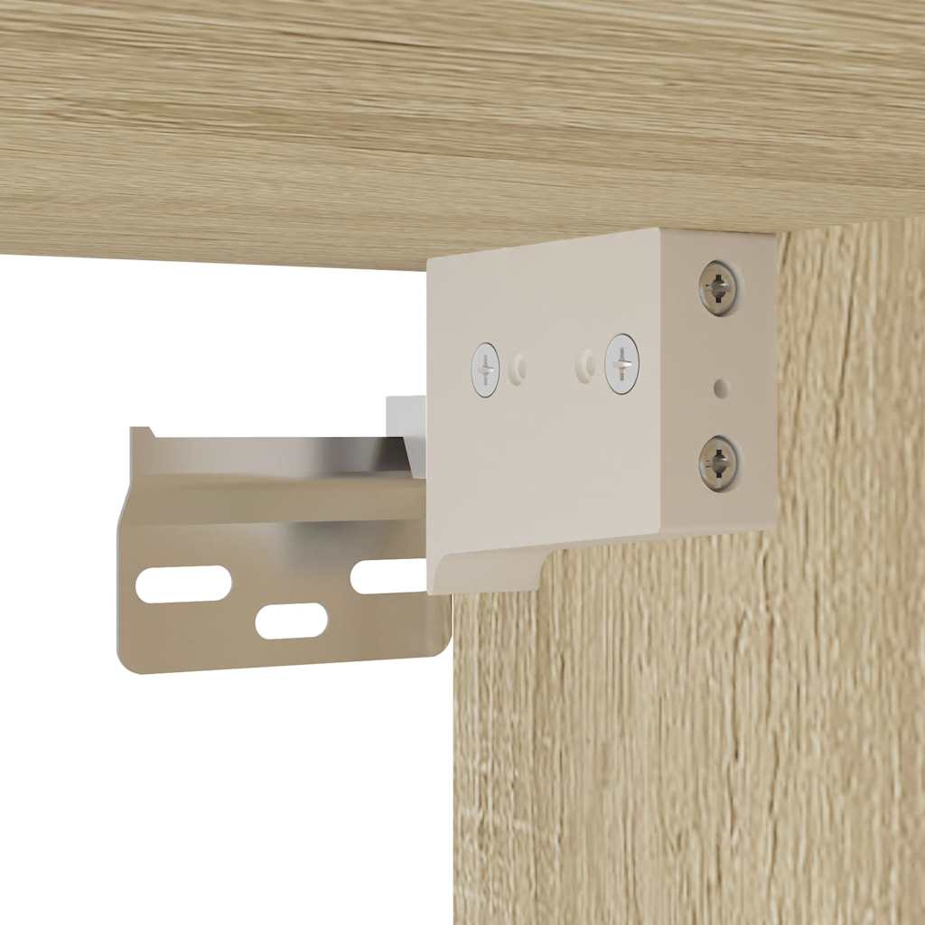 Wall-mounted bedside tables, 2 pieces, Sonoma oak, 40 x 31 x 39.5 cm
