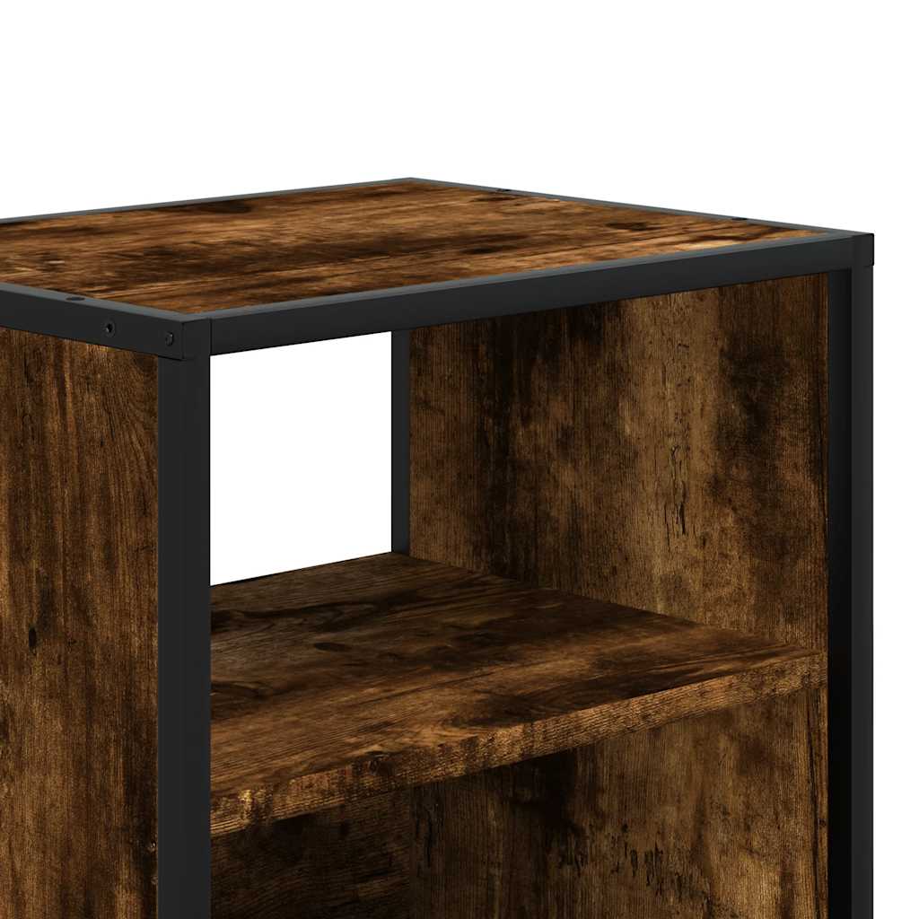 Wall-mounted bedside table smoked oak 40x31x39.5 cm
