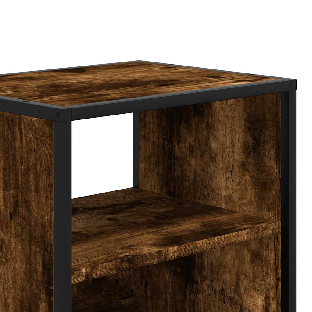 Wall-mounted bedside tables, 2 pieces, smoked oak, 40 x 31 x 39.5 cm