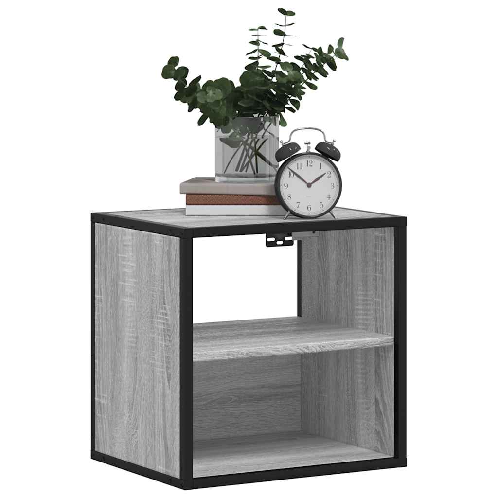 Wall-mounted bedside tables, 2 pieces, Sonoma gray, 40 x 31 x 39.5 cm