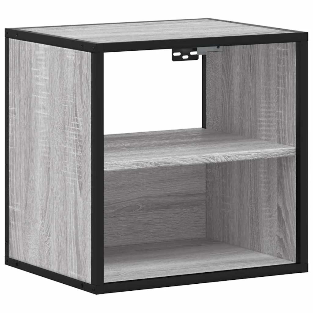 Wall-mounted bedside tables, 2 pieces, Sonoma gray, 40 x 31 x 39.5 cm