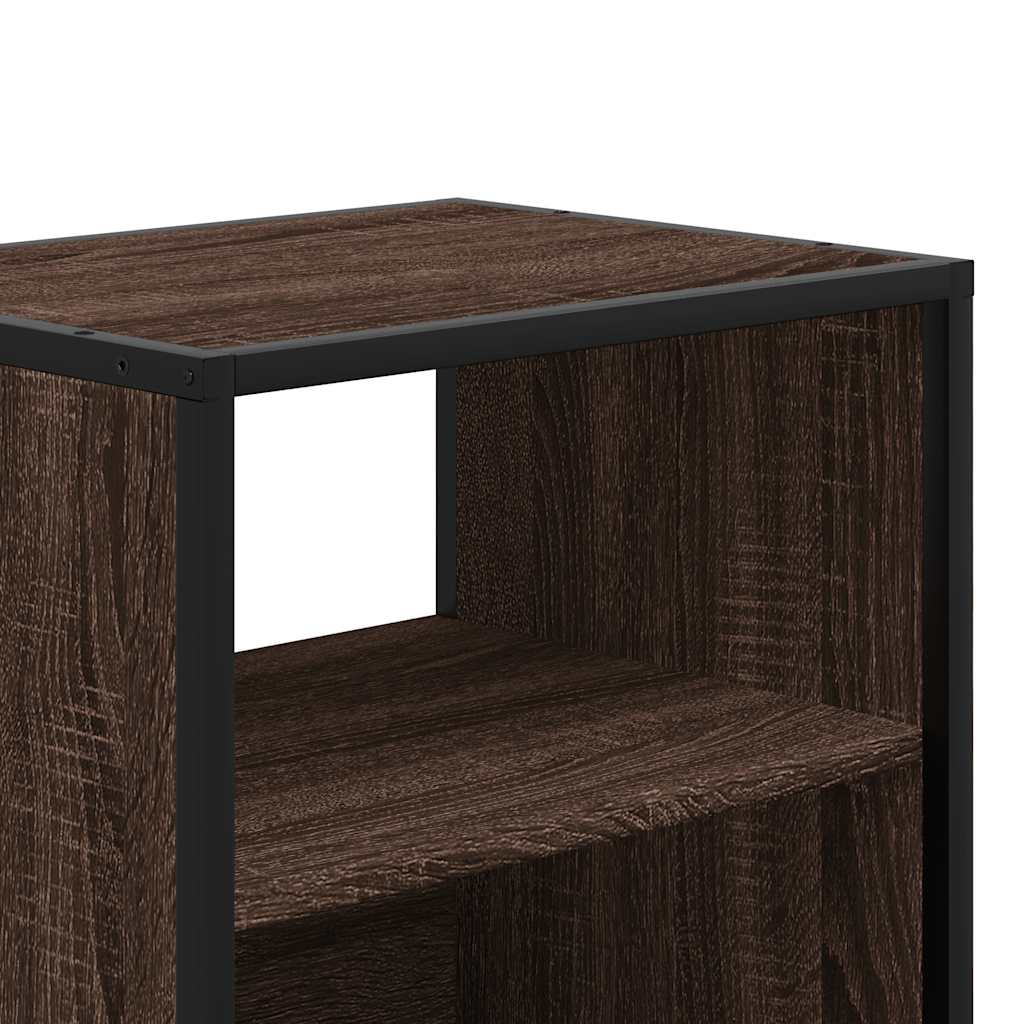 Wall-mounted bedside tables, 2 pieces, brown oak look, 40 x 31 x 39.5 cm