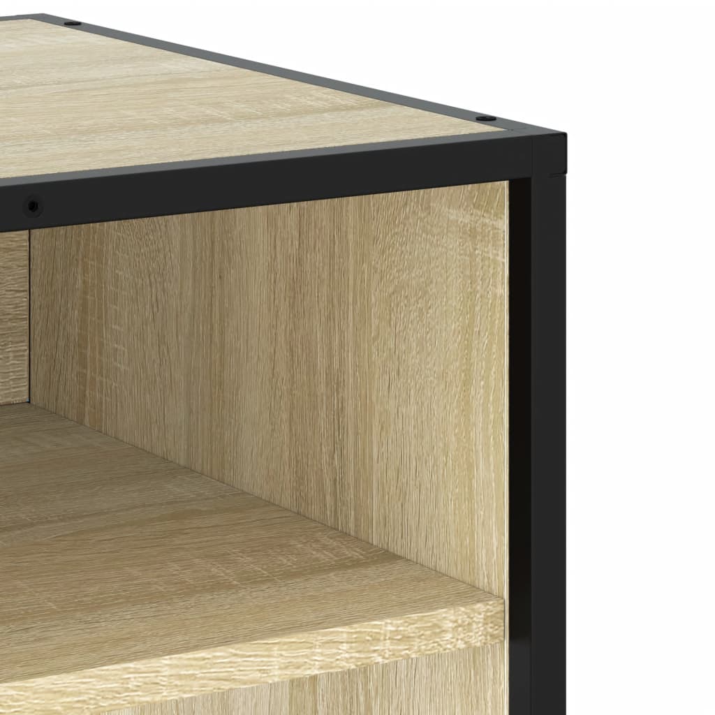 Meuble TV chêne Sonoma 91x40x46 cm en bois et métal