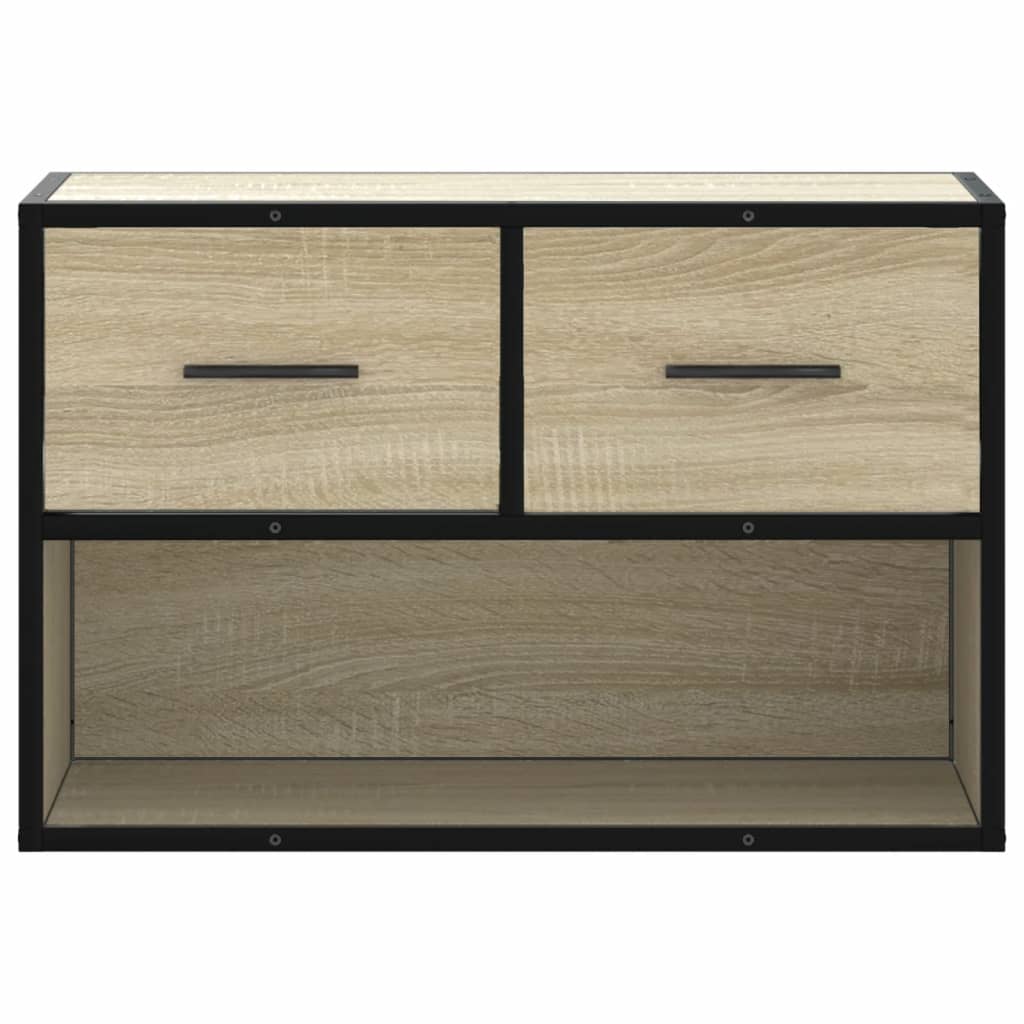 Meuble TV chêne Sonoma 60x31x39,5 cm en bois et métal