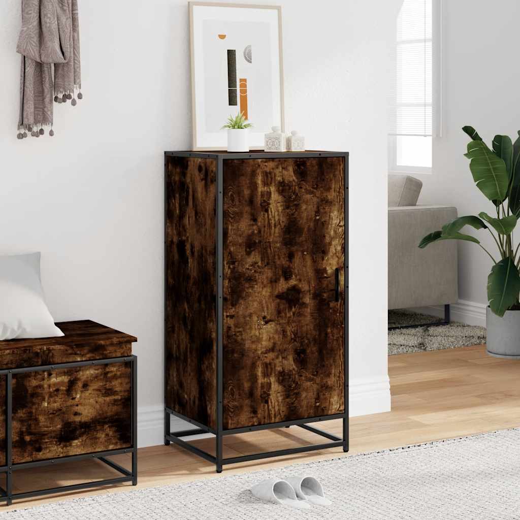 Shoe rack smoked oak 48x38x97.5 cm wood material