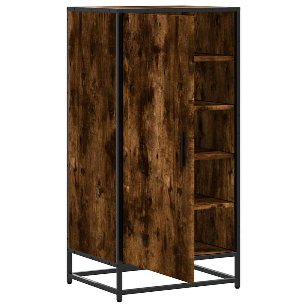 Shoe rack smoked oak 48x38x97.5 cm wood material