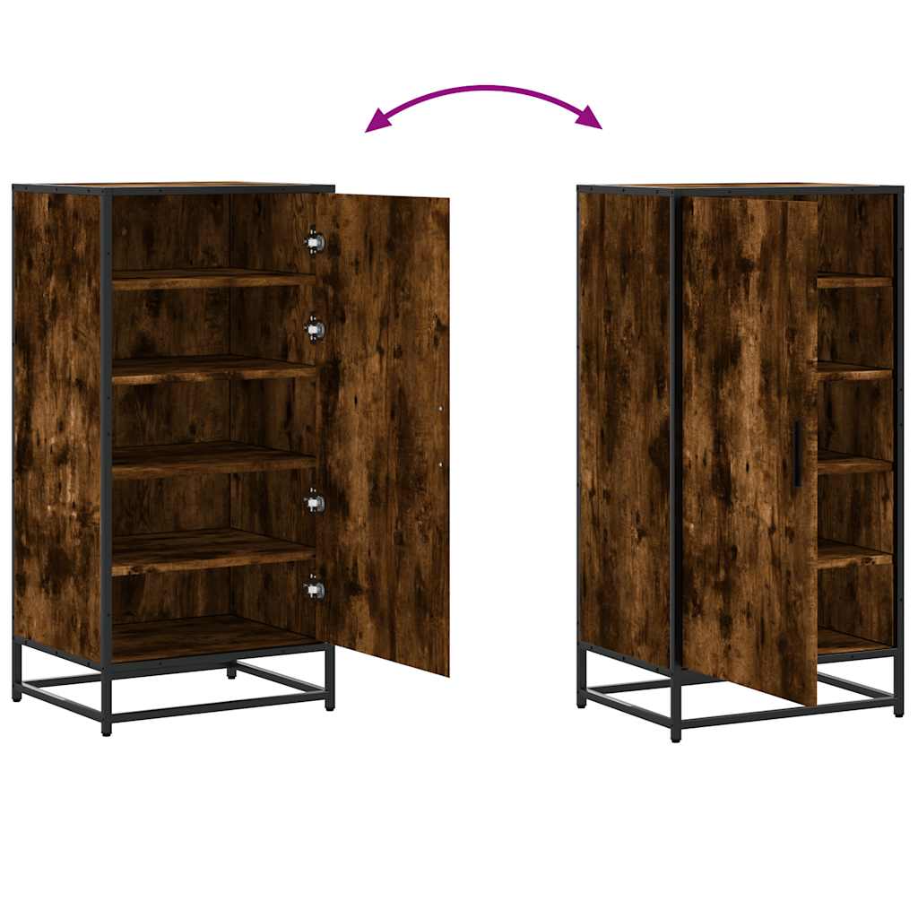 Shoe rack smoked oak 48x38x97.5 cm wood material