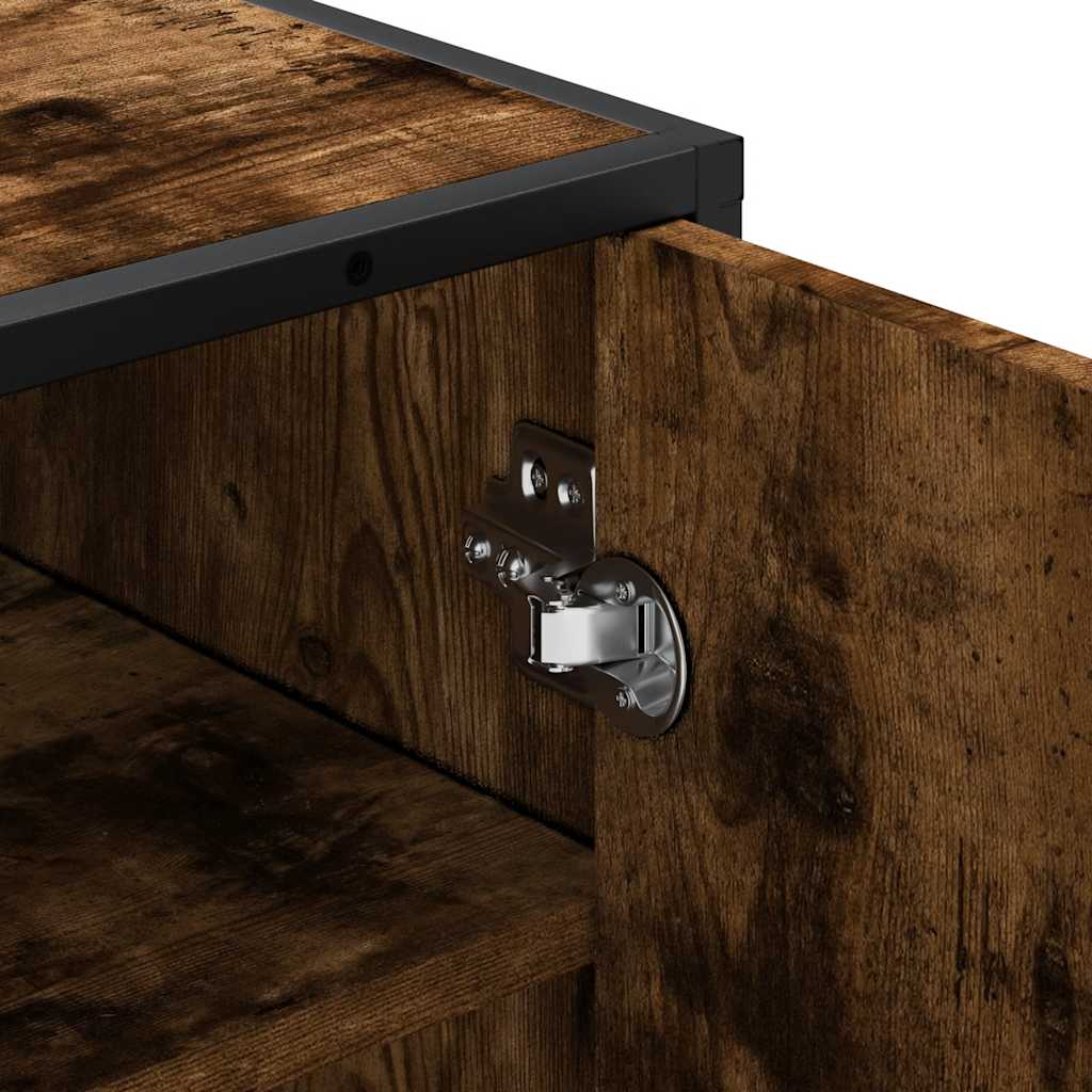 Shoe rack smoked oak 48x38x97.5 cm wood material
