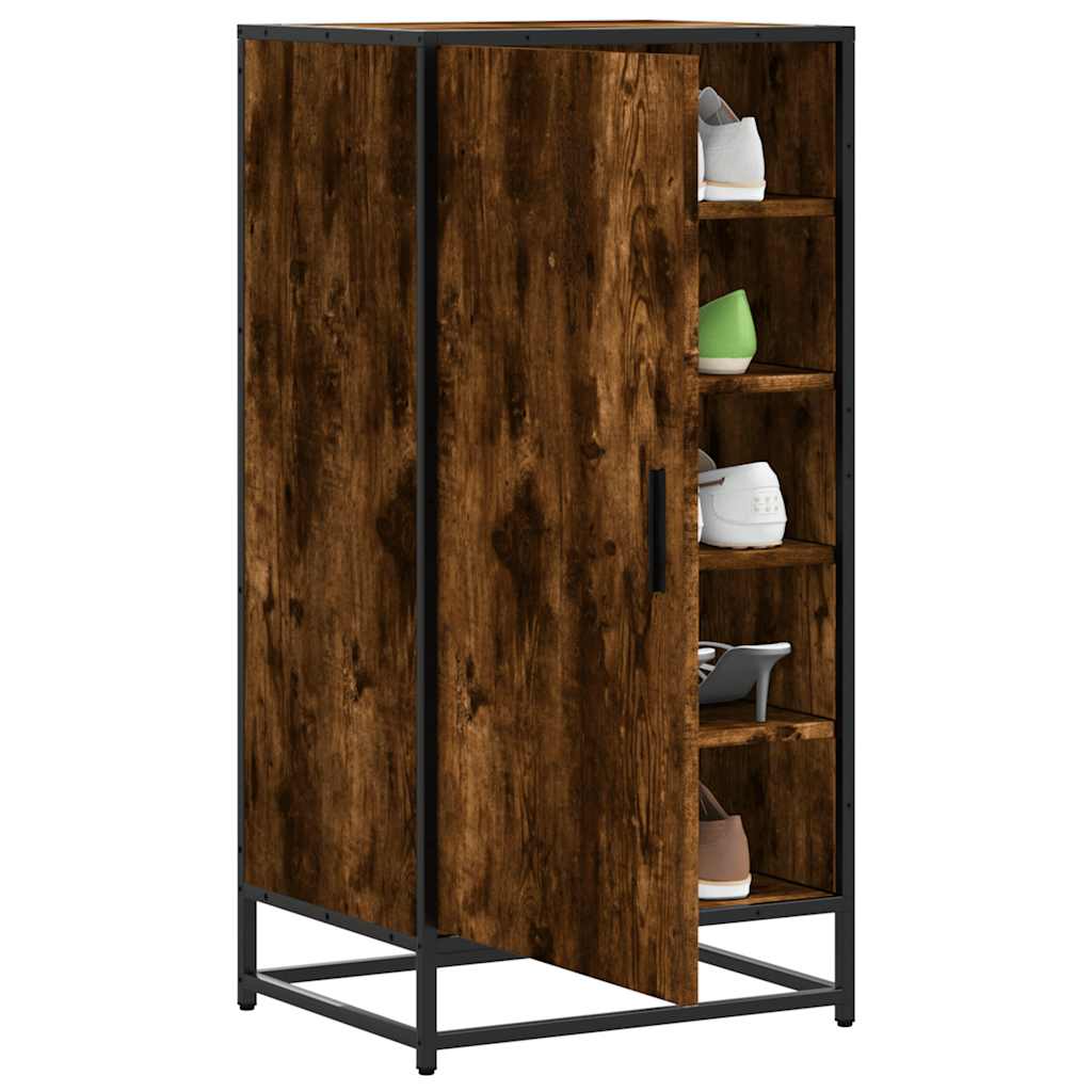 Shoe rack smoked oak 48x38x97.5 cm wood material