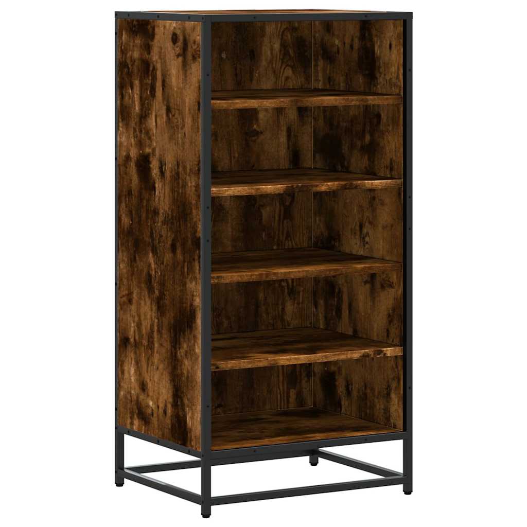 Shoe rack smoked oak 48x38x97.5 cm wood material